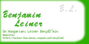 benjamin leiner business card